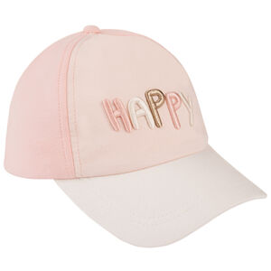 Casquette molleton à broderie 3D "Happy" pour bébé fille 