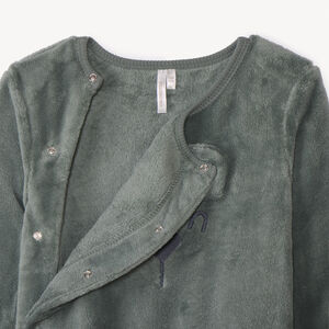 pyjama topper in zachte sherpa met speelse beer voor baby 