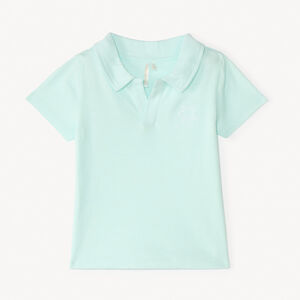 Korte mouw polo in jacquard met geborduurde zee ster voor babyjongen 