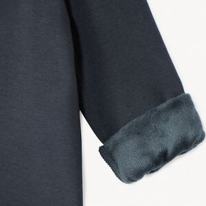 Sweatshirt van fleece met patchletters in lussen voor jongens 
