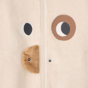 Pyjama topper sherpa met speels hondenmotief voor babyjongens 