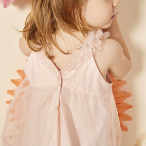 Robe sans manches en tulle imprimés papillons pour bébé fille 