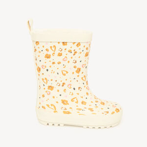 Bottes de pluie en caoutchouc fille motifs fleurs et cœurs 
