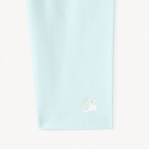 Lot de 2 leggings courts unis print logo fille 
