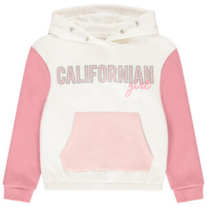 Sweatshirt met kap colour block effect voor meisjes 