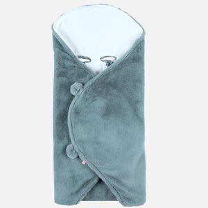 Couverture promenade Fausse Fourrure Bleu Canard MM25 