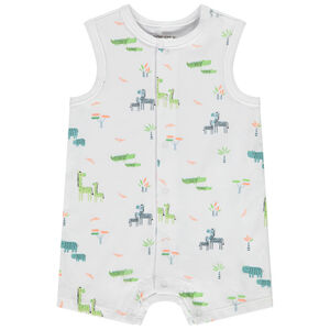 Combishort sans manches imprimé savane pour bébé garçon 