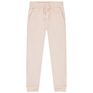 Effen fleece joggingshort voor meisjes 