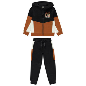 Ensemble jogging molleton avec gilet zippé pour garçon 