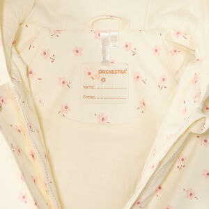 Gewatteerde parka met capuchon en bloemenprint voor babymeisjes 