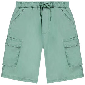 Bermuda uni à poches multiple pour garçon 