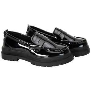 Gelegerde, glanzende mocassins meisjes 