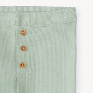 Effen geribde boxershort met knopen voor babymeisjes 