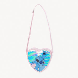 Schoudertas met hartvorm en magische pailletten Stitch Disney meisjes 