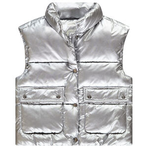 Mouwloze donsjas met iriserend effect voor meisjes 