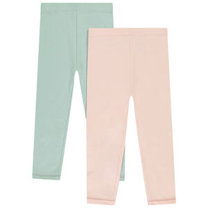 Lot de 2 caleçons longs unis pour bébé fille 