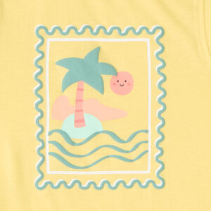 Effen shirt met stempelprint voor babyjongen 