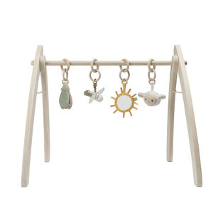 Arche d'éveil pliable en bois coloris naturel 