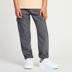 Pantalon cargo en toile unie pour garçon 