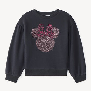 Sweatshirt voor meisjes van fleecemateriaal met strass Minnie Disney 