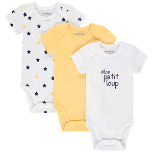 Lot de 3 bodies manches courtes pour bébé garçon 