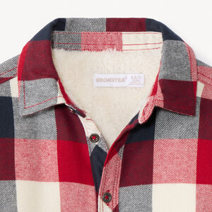 Surchemise flanelle doublée à carreaux pour garçon  
