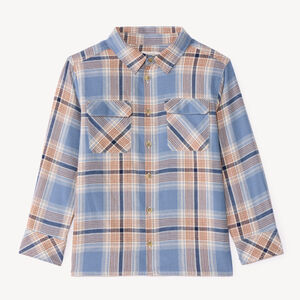 Langarmige flanellen shirt voor jongens met een ruitpatroon 