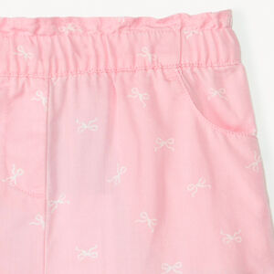 Short en sergé imprimé fantaisie pour bébé fille 