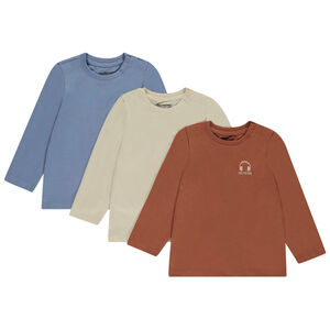 Lot de 3 t-shirts manches longues print casque pour bébé garçon 