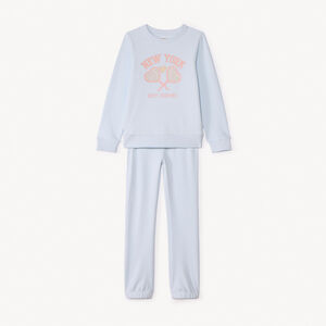 Ensemble jogging molleton à print pailleté pour fille 