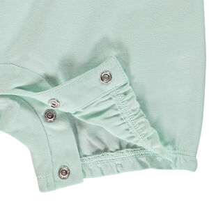 Korte jumpsuit in jersey print kitten voor baby meisjes 