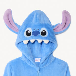 Pyjama topper sherpa Stitch Disney met speelse kap voor kinderen 