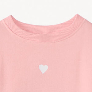 Set van effen sweatshirt en joggingbroek voor babymeisje in fleece stof 