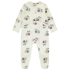 Dors-bien en velours et sherpa à imprimé fantaisie pour bébé fille 