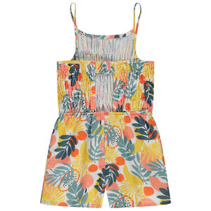 Combishort effet smocké imprimé végétal fille 