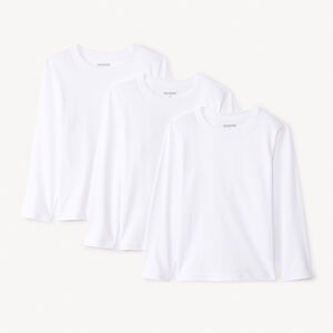 Lot de 3 t-shirts manches longues unis pour garçon 