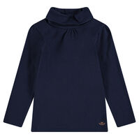 Sous-pull uni &agrave; col roul&eacute; avec logo print&eacute; 