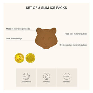 Packs réfrigération minces pour enfants avec gel non toxique - Cerise  