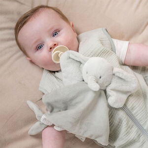 Doudou Éléphant 27cm Vert Tilleul 