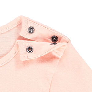 T-shirt manches longues en coton à message pour bébé fille 