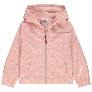 Windjack met vlinderprint en gevoerd voor meisjes 