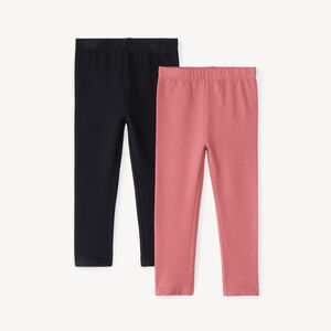 Lot de 2 caleçons en molleton uni pour bébé fille 