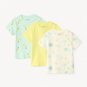 Set van 3 fantasiet-shirts met korte mouwen voor jongens. 