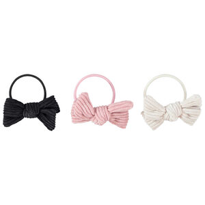 Set van 3 elastieken met fantasieknoop voor meisjes 
