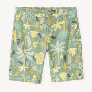 Jungleprint canvas bermuda voor jongen 