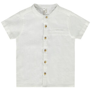 Chemise korte mouwen met mao kraag voor baby jongen 