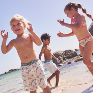 Microvezel zwemshort met dinosaurusprint voor babyjongen 