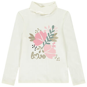Sous-pull col roulé à print pailleté fille 