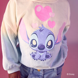 Fleece sweatshirt met Stitch Disney in gradient effect meisjes 