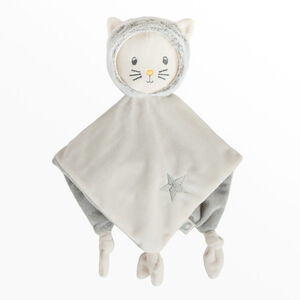 Doudou plat van velours kat 
